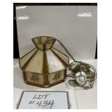 Slag Glass Hanging Lamp