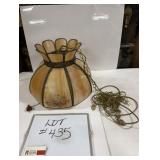 Slag Glass Hanging Lamp
