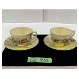(2) Early Royal Doulton 'FoxHunting' Cup & Saucer