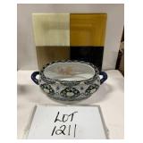 Chinese Jardiniere & Serving Plate