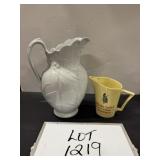 Wade 'White Label' Pitcher &  Ironstone Pitcher