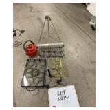 (2) Vintage Glass Caddies, Tray, Easel & More
