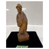 Signed Wood Sculpture - 11 1/2' High