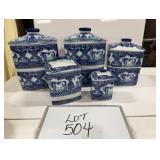(5pc) Ironstone Canister Set