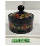 William Moorcroft Cobalt Blue Lidded Dish