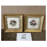 2 Framed Needlepoint