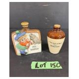 Bron Pottery Jug & Pottery Scotch Flask
