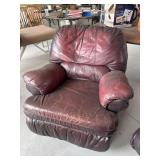 Ashley leather rocker recliner (hole in back and