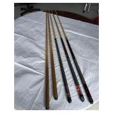 Five pool cues