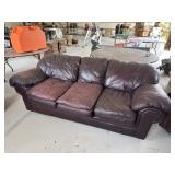 Ashley leather couch - 90'