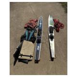 Slalom skiï¿½s, ski ropes, lifejackets