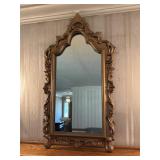 Tall decorative framed mirror