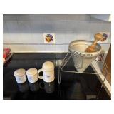 Salt & pepper and antique juicer