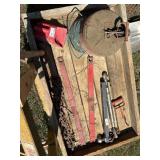 Top link, gas can, feed scoop, draw bar, chain,