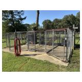 Chain link and dog houses