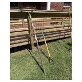 Garden rake and pitchfork