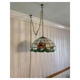 Tiffany style stained glass hanging lamp