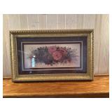 Framed floral print