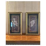 Framed floral prints