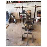 Incline bench and weights
