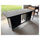 2 metal desks