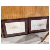 2 Framed Duck Scene (1 Has Broken Glass)