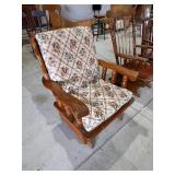 Glider Rocking Chair with Cushions