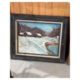 Snow Scene Framed Art