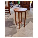 Round Oak Plant Stand