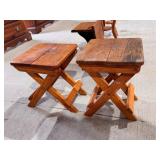 2 Oak Plant Stands