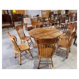 Oak Dining Table with 6 Chairs