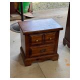 Oak 2 Drawer Nightstand