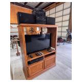 Entertainment Center with Flat Screen Vizio