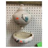 2 PC HULL POTTERY DECORATIVE CISTERN