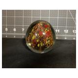 2.5 ' ART GLASS PAPERWEIGHT W/ 2 CHIGGER BITES