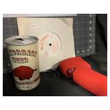 ARKANSAS RAZORBACK RECORD, BEER CAN & GOLF CLUB