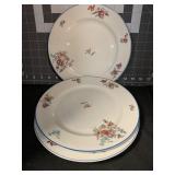 3 OLD HAARLEM FLORAL 9.75 ' PLATES