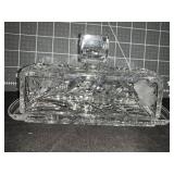 6.75 ' CUT GLASS BUTTER DISH