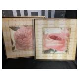 2 PAIRS OF DECORATIVE FRAMED ART