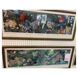 2 NEW ORLEANS AUDUBON ZOO FRAMED PRINTS - 40 X 16