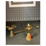 BRASS ROOSTER & SCARE CROW CANDLE SNUFFERS