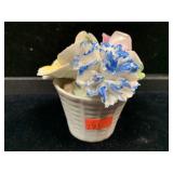3 ' ENGLISH RADNOR PORCELAIN FLORAL FIGURINE -