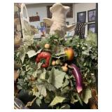 28 ' CHEF PIG CONTAINER W/ FLORAL ARRANGEMENT