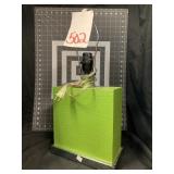 CONTEMPORARY FAUX ALLIGATOR GREEN DESK LAMP - 9.5