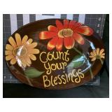 COUNT YOUR BLESSINGS 16 X 11.5 ' POTTERY PLATTER