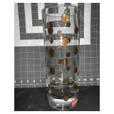 KATE SPADE GOLD POKA DOT 10.25 ' GLASS VASE
