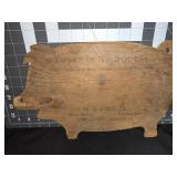 ANTIQUE H B HOUCK TIMBER ADVERTISING CUTTING