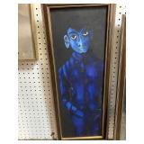 1965 ORIGINAL STANSBERRY BLUE MAN PAINTING ON