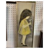 VINTAGE ORIGINAL EDITH FERULLO GIRL WITH DAISY