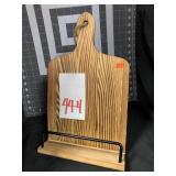 WOOD CUTTING BOARD COOKBOOK STAND